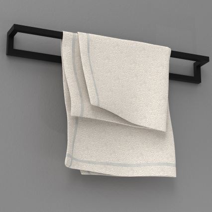 Toallero de pared 7x60 cm negro