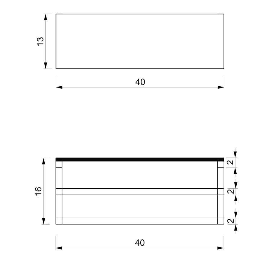 Toallero de pared con estante 14x40 cm blanco