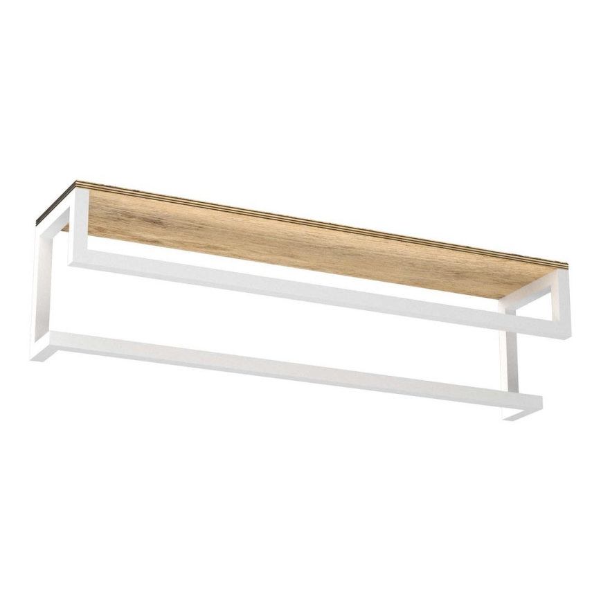 Toallero de pared con estante 14x60 cm blanco