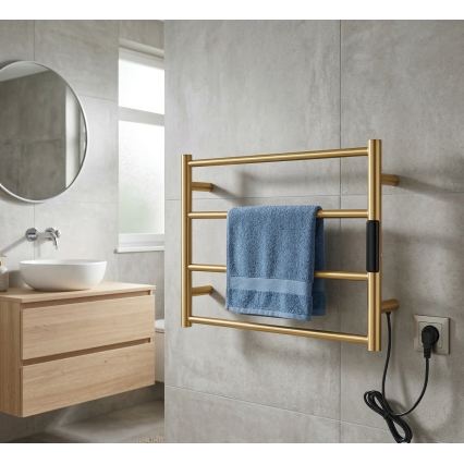 Toallero eléctrico 56x37 cm 36W acero inoxidable/dorado