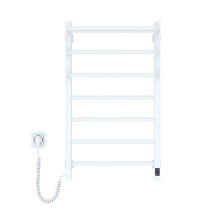 Toallero eléctrico con termostato FORTIS 155W 80x48 cm  blanco izquierdo