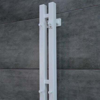 Toallero eléctrico con termostato SILOUETTE 187W/230V 120,6 cm IP44 blanco angular derecho