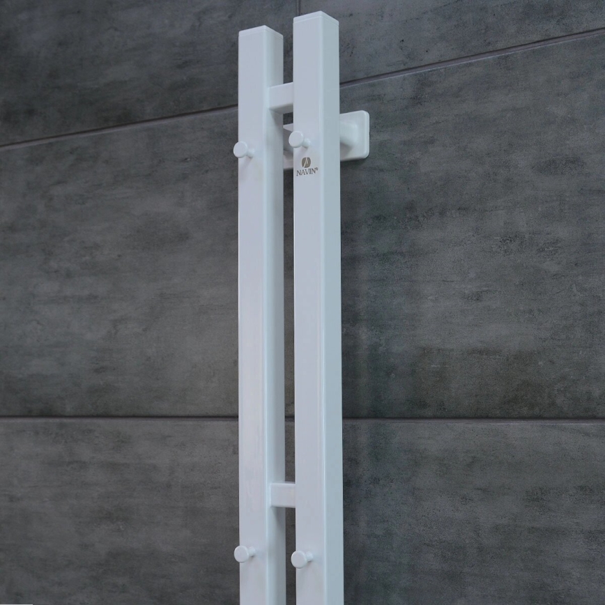 Toallero eléctrico con termostato SILOUETTE 187W/230V 120,6 cm IP44 blanco angular derecho