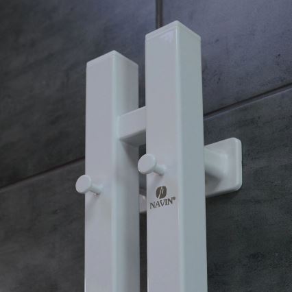 Toallero eléctrico con termostato SILOUETTE 187W/230V 120,6 cm IP44 blanco angular derecho