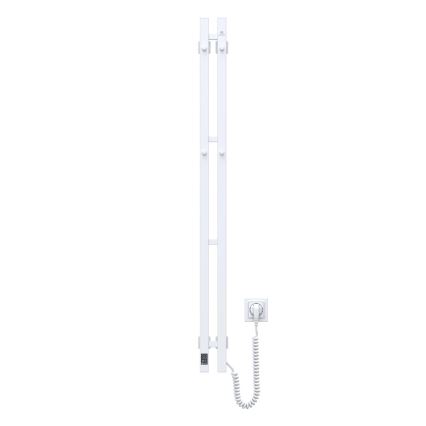 Toallero eléctrico con termostato SILOUETTE 187W/230V 120,6 cm IP44 blanco angular derecho