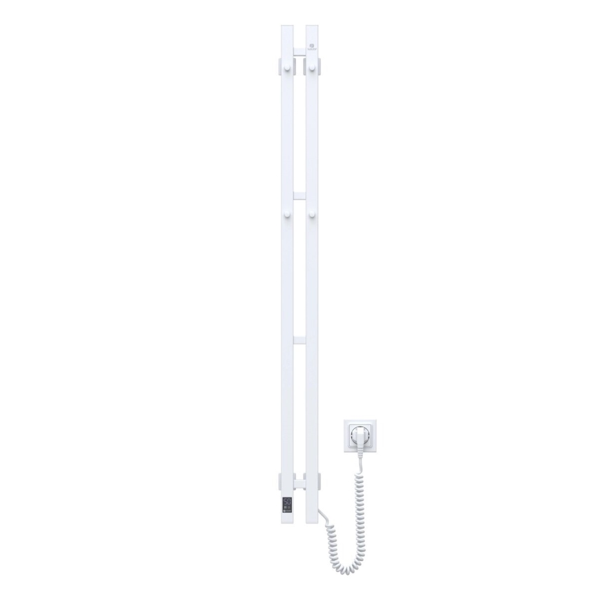 Toallero eléctrico con termostato SILOUETTE 187W/230V 120,6 cm IP44 blanco angular derecho