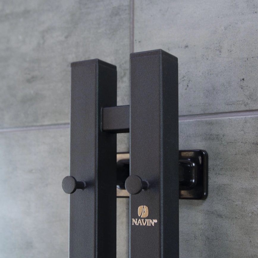 Toallero eléctrico con termostato SILOUETTE 187W/230V 120,6 cm IP44 negro derecho cuadrado
