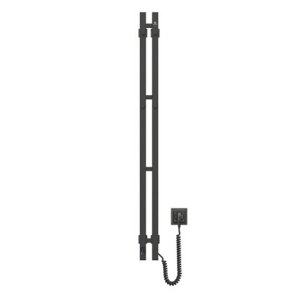 Toallero eléctrico con termostato SILOUETTE 187W/230V 120,6 cm IP44 negro derecho cuadrado