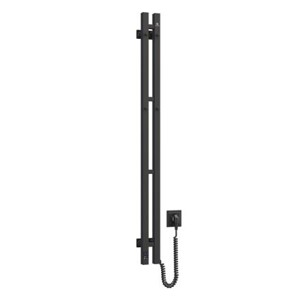 Toallero eléctrico con termostato SILOUETTE 187W/230V 120,6 cm IP44 negro derecho cuadrado