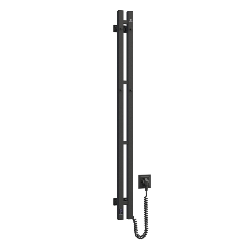 Toallero eléctrico con termostato SILOUETTE 187W/230V 120,6 cm IP44 negro derecho cuadrado