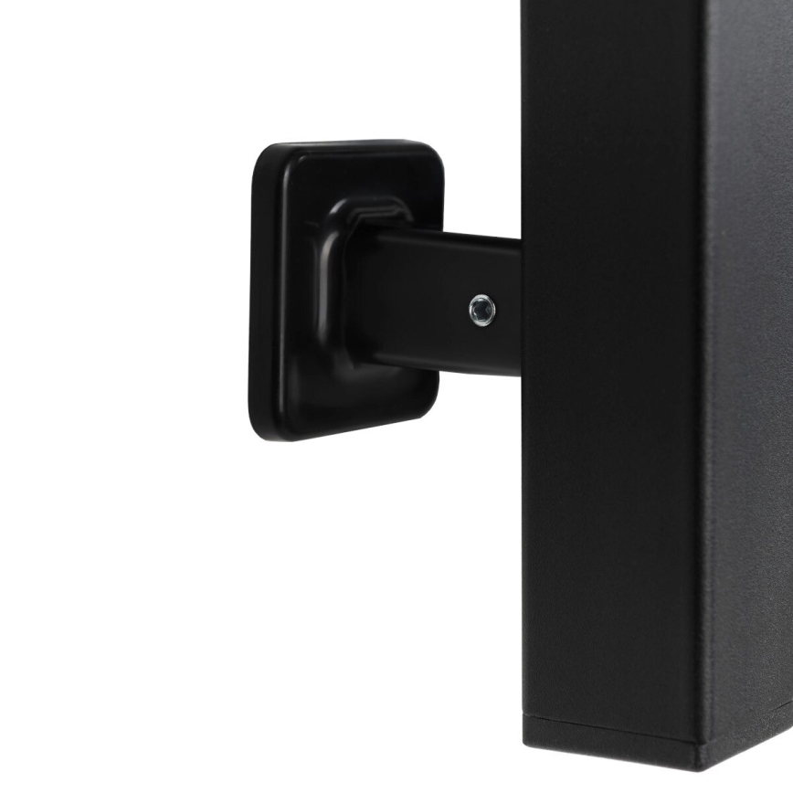 Toallero eléctrico con termostato SILOUETTE 187W/230V 120,6 cm IP44 negro derecho cuadrado
