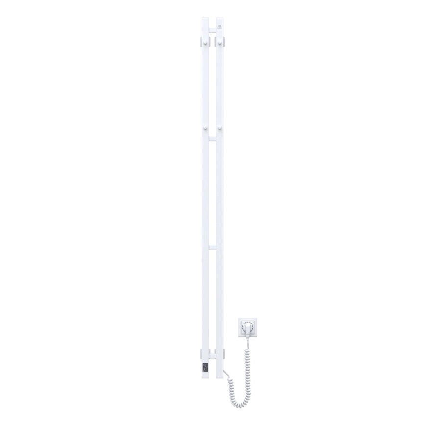 Toallero eléctrico con termostato SILOUETTE 200W/230V 150,6 cm IP44 blanco lado derecho