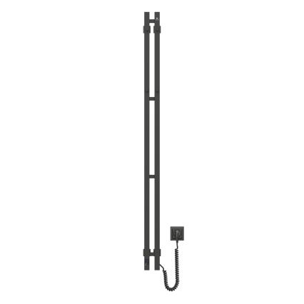 Toallero eléctrico SILOUETTE con termostato 200 W/230 V 150,6 cm IP44 negro, lateral derecho