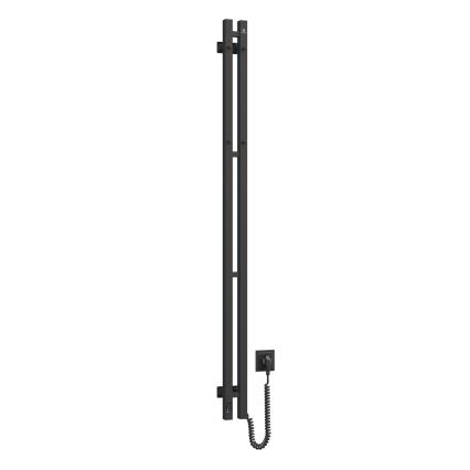 Toallero eléctrico SILOUETTE con termostato 200 W/230 V 150,6 cm IP44 negro, lateral derecho