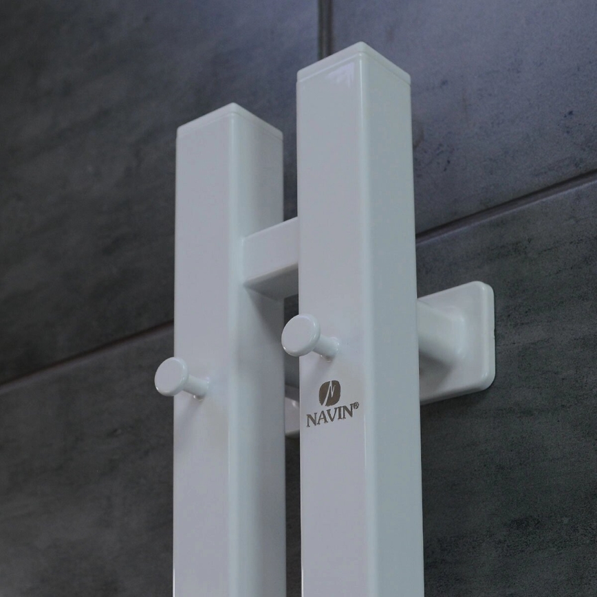 Toallero eléctrico con termostato SILOUETTE 70W 120x9 cm, blanco, montaje a la derecha