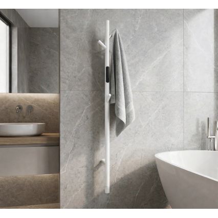 Toallero eléctrico de barra 118 cm 30 W blanco