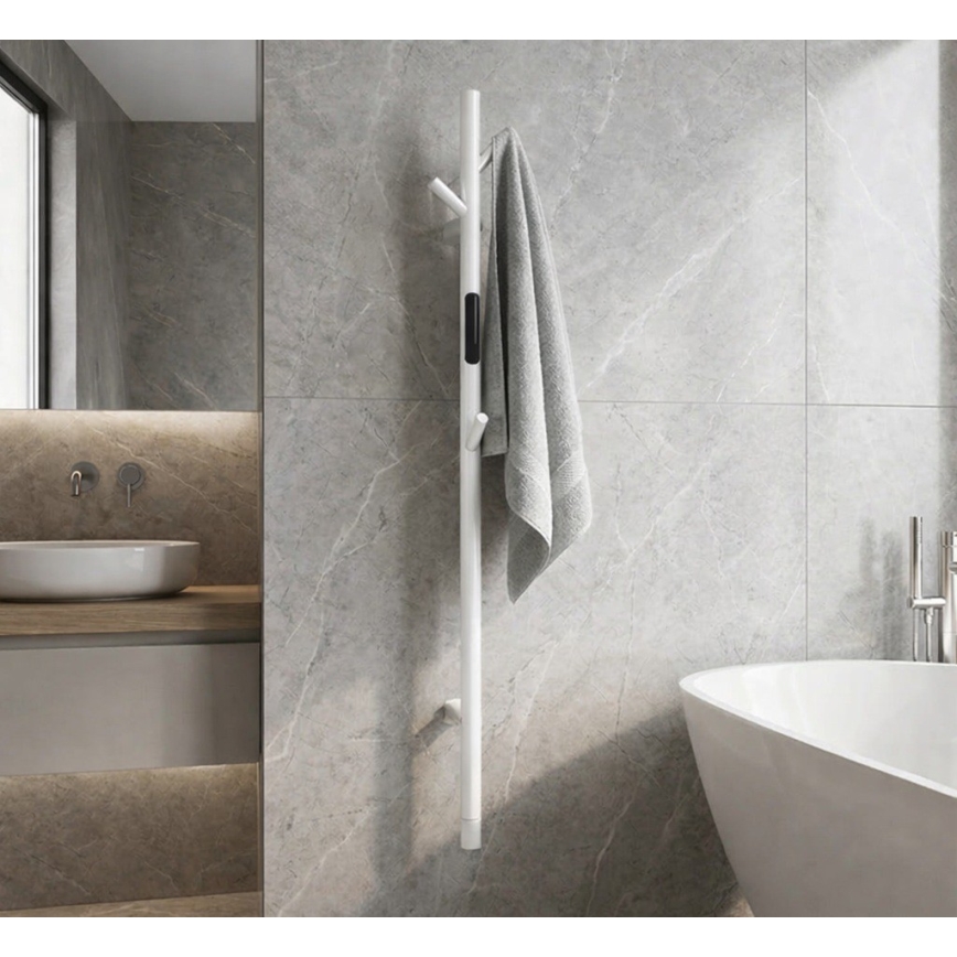 Toallero eléctrico de barra 118 cm 30 W blanco