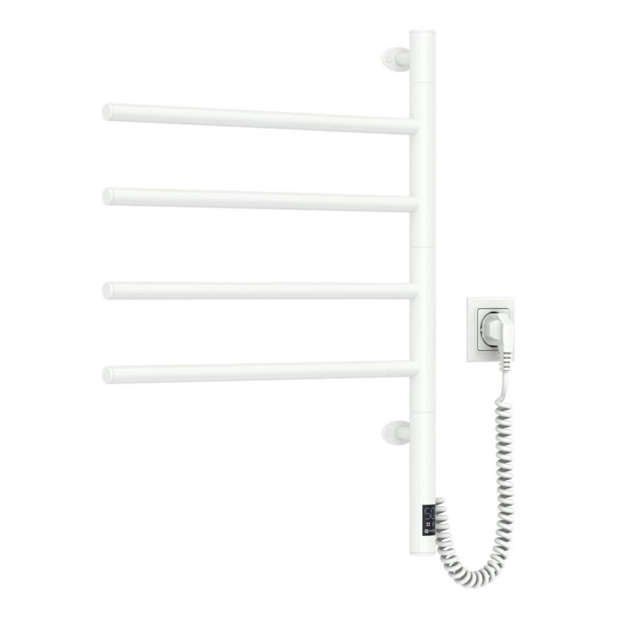 Toallero eléctrico giratorio con termostato ARABESQUE 150W/230V 64,6 cm IP44 blanco