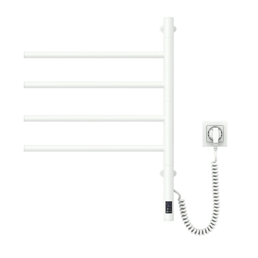 Toallero eléctrico giratorio con termostato ARABESQUE 150W/230V 64,6 cm IP44 blanco