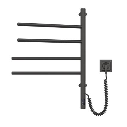 Toallero eléctrico giratorio con termostato ARABESQUE 150W/230V 64,6 cm IP44 negro
