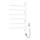 Toallero eléctrico giratorio con termostato ARABESQUE 196W/230V 81,8 cm IP44 blanco