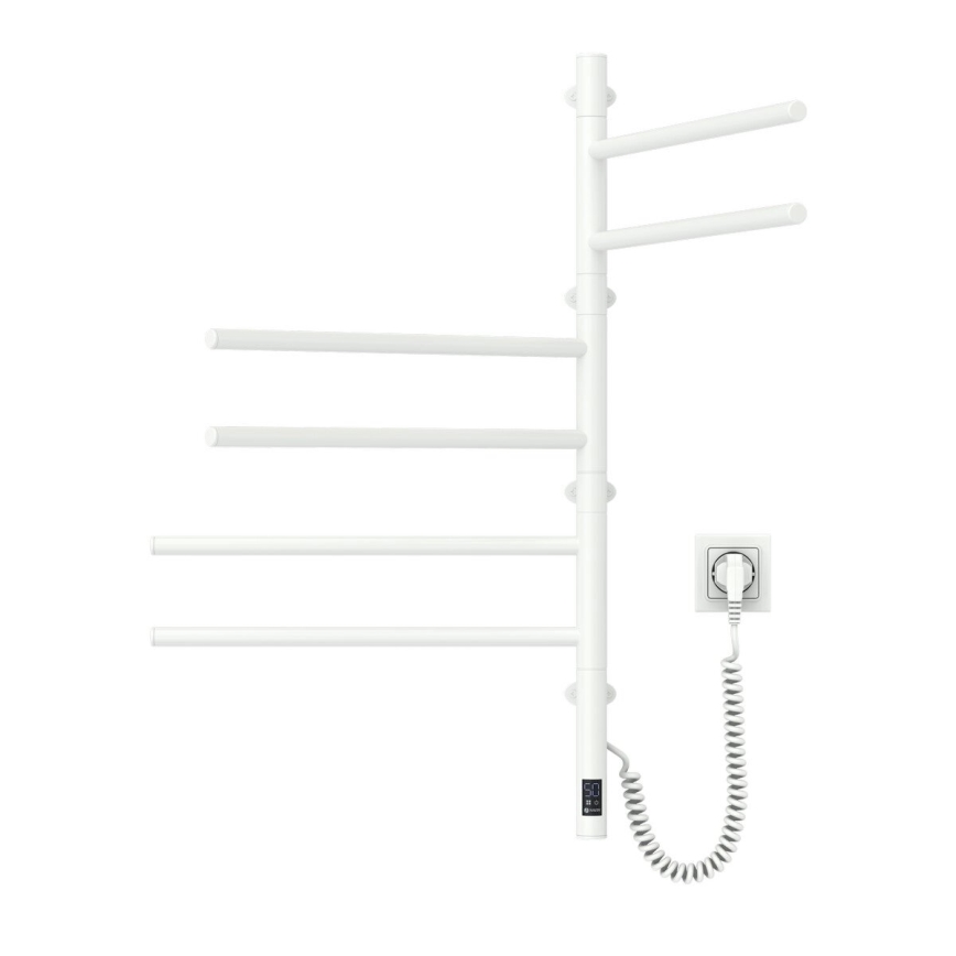 Toallero eléctrico giratorio con termostato ARABESQUE 196W/230V 81,8 cm IP44 blanco