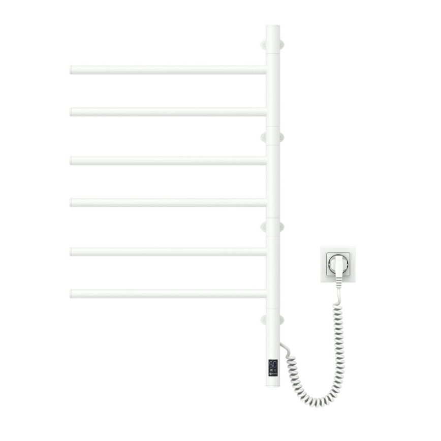 Toallero eléctrico giratorio con termostato ARABESQUE 196W/230V 81,8 cm IP44 blanco