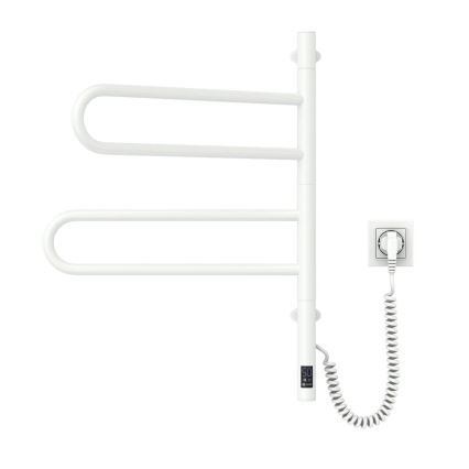 Toallero eléctrico giratorio con termostato FOUETTE 128W/230V 64,6 cm IP44 blanco
