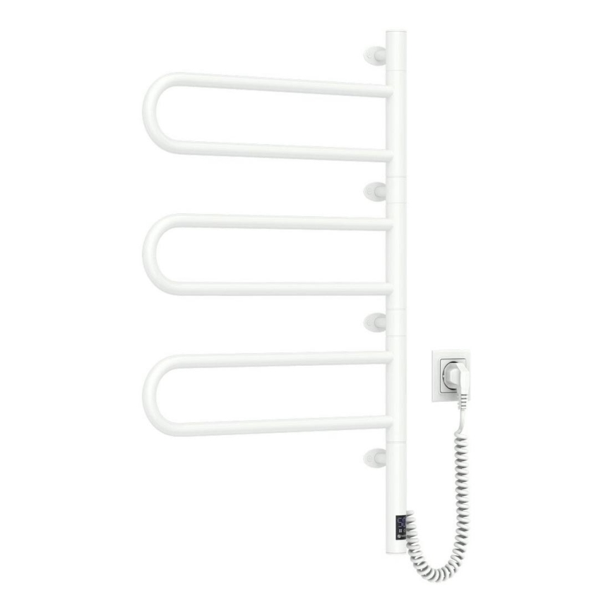 Toallero eléctrico giratorio con termostato FOUETTE 185W/230V 81,8 cm IP44 blanco