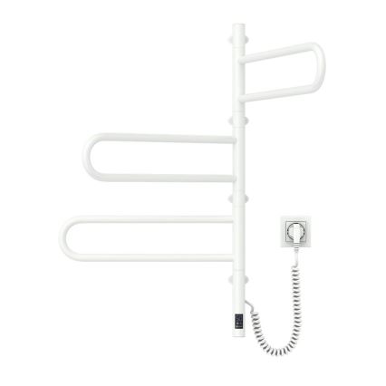 Toallero eléctrico giratorio con termostato FOUETTE 185W/230V 81,8 cm IP44 blanco