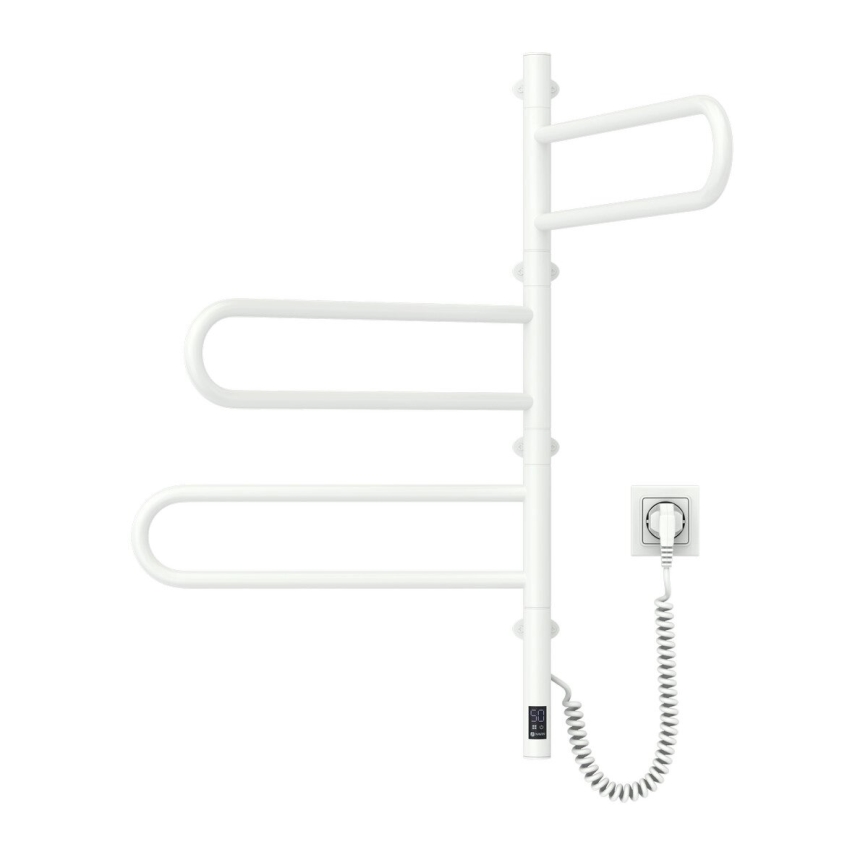Toallero eléctrico giratorio con termostato FOUETTE 185W/230V 81,8 cm IP44 blanco