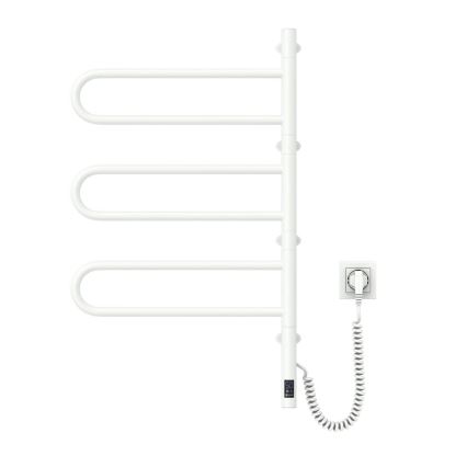 Toallero eléctrico giratorio con termostato FOUETTE 185W/230V 81,8 cm IP44 blanco