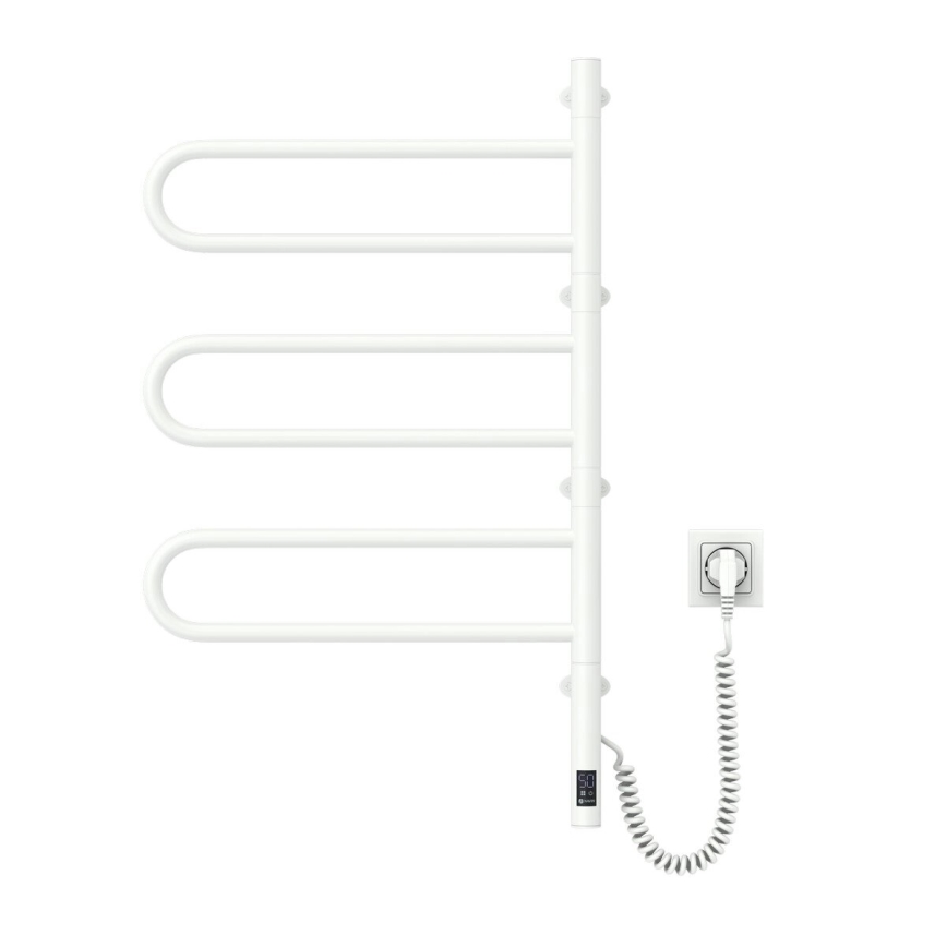 Toallero eléctrico giratorio con termostato FOUETTE 185W/230V 81,8 cm IP44 blanco