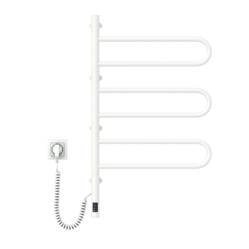 Toallero eléctrico giratorio con termostato FOUETTE 185W/230V 81,8 cm IP44 blanco