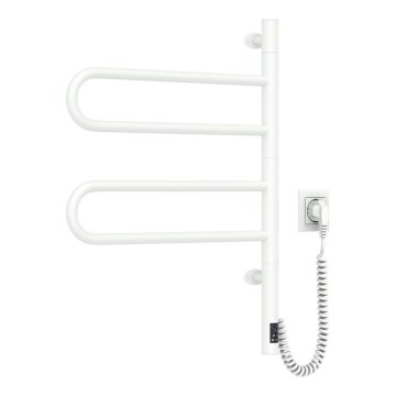 Toallero eléctrico giratorio con termostato FOUETTE 60W 65X49 cm  blanco