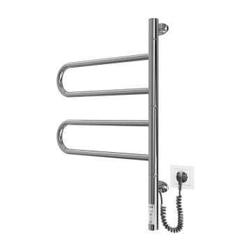 Toallero eléctrico giratorio TRISTAR 75W/230V 60x44,5 cm IP44 acero inoxidable/cromo brillante