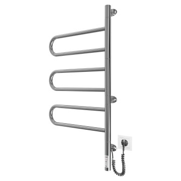 Toallero eléctrico giratorio TRISTAR 80W/230V 82,5x44,5 cm IP44 acero inoxidable/cromo brillante