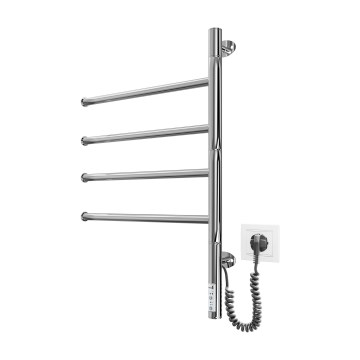 Toallero eléctrico giratorio VEER 50W/230V 60x44,5 cm acero inoxidable/cromado brillante