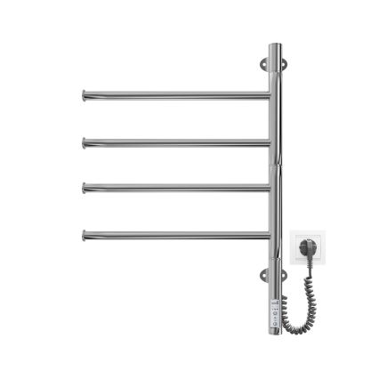 Toallero eléctrico giratorio VEER 50W/230V 60x44,5 cm acero inoxidable/cromado brillante