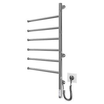 Toallero eléctrico giratorio VEER 80W/230V 80x44,5 cm acero inoxidable/cromo brillante