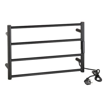 Toallero eléctrico para toallas 56x37 63W acero inoxidable/negro