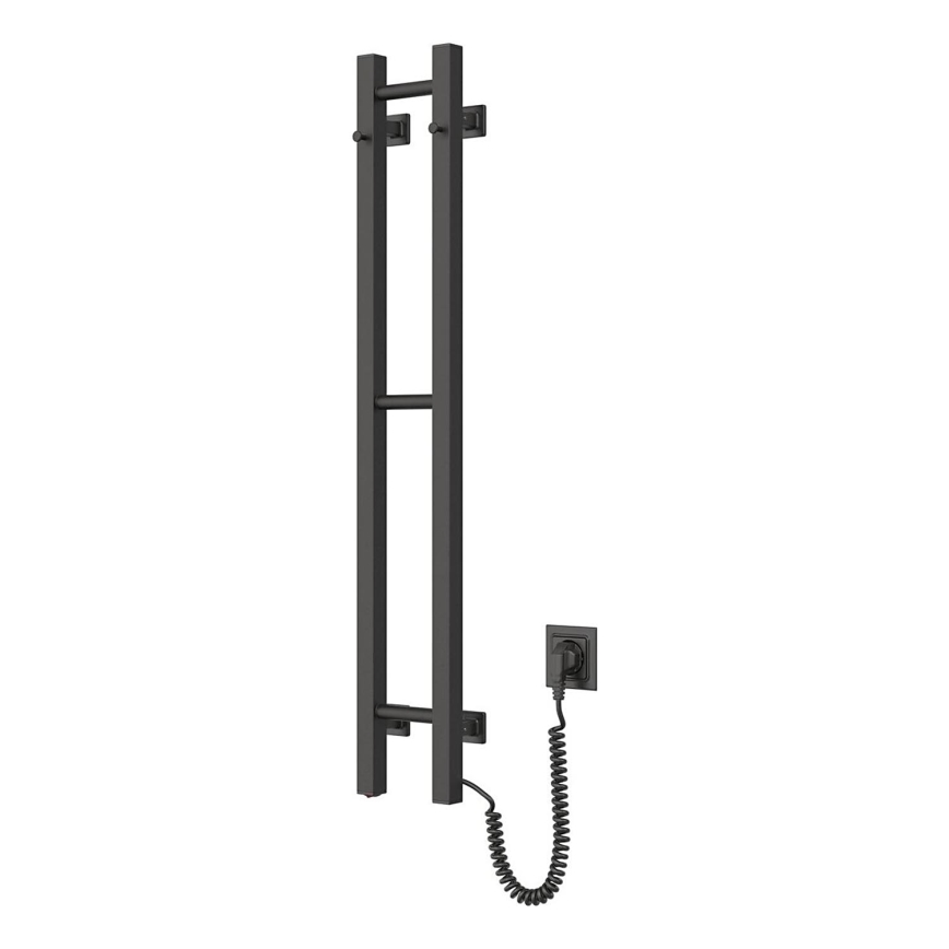 Toallero eléctrico SILOUETTE 187W/230V 101,1 cm IP44 negro derecho cuadrado