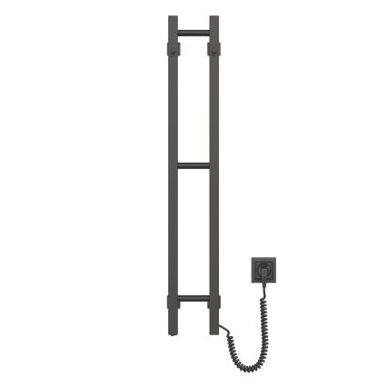 Toallero eléctrico SILOUETTE 187W/230V 101,1 cm IP44 negro derecho cuadrado