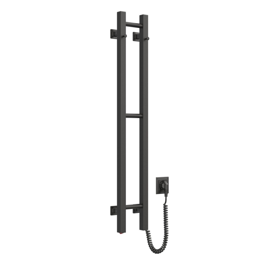 Toallero eléctrico SILOUETTE 187W/230V 101,1 cm IP44 negro derecho cuadrado