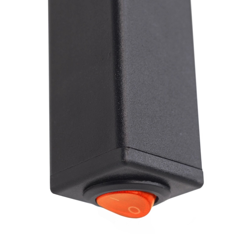 Toallero eléctrico SILOUETTE 187W/230V 101,1 cm IP44 negro derecho cuadrado
