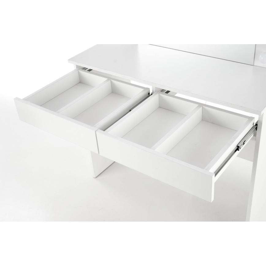 Tocador HOLLYWOOD con iluminación LED 140x94 cm blanco