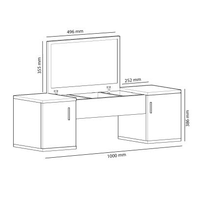 Tocador MERCAN 39x100 cm blanco