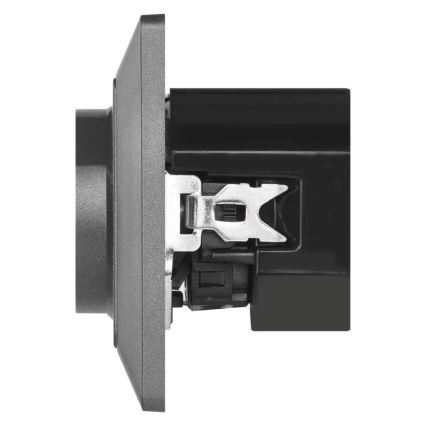 Toma de corriente doméstica FRENCH con USB‑A y USB‑C, 250V/16A, antracita