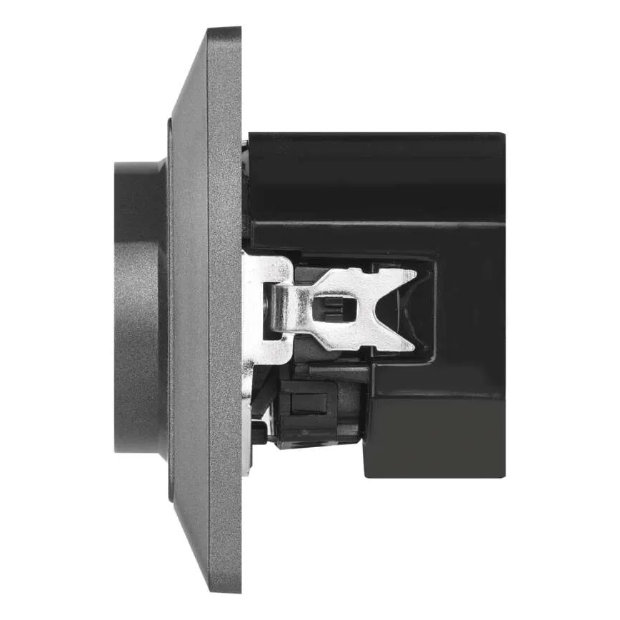 Toma de corriente doméstica FRENCH con USB‑A y USB‑C, 250V/16A, antracita