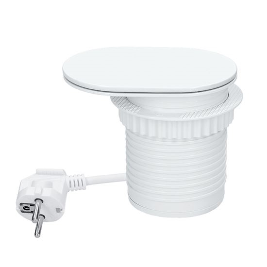 Toma empotrada 20W, 1 salida + USB A+C, blanca